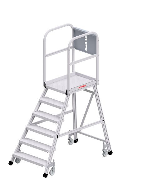 HYMER Podesttreppe R13 fahrbar, einseitig begehbar, 6 Stufen, 638806