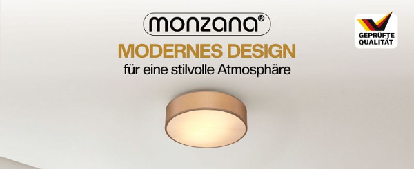 monzana Deckenlampe Taupe Stoff Ø30cm, 109125, 4251776909172