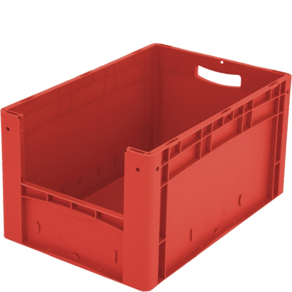BITO Eurostapelbehälter XL Set /XL 64324 600x400x320 rot, Etikett Entnahmeöffnung stirnseitig, C0290-0043