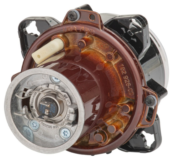 HELLA Halogen/asymmetrisch/DE-Scheinwerfereinsatz, Hauptscheinwerfer, 90mm Essential, 12V, Einbau/Anbau, ECE-R8/ECE-R112/E1 917, glasklar, 1LL 008 193-117