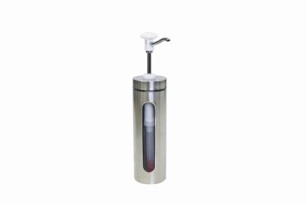 Schneider Dosierspender rund + Sichtfenster - (weiß), Inhalt 2 Liter - 98 x 98 x 440 mm, 152545