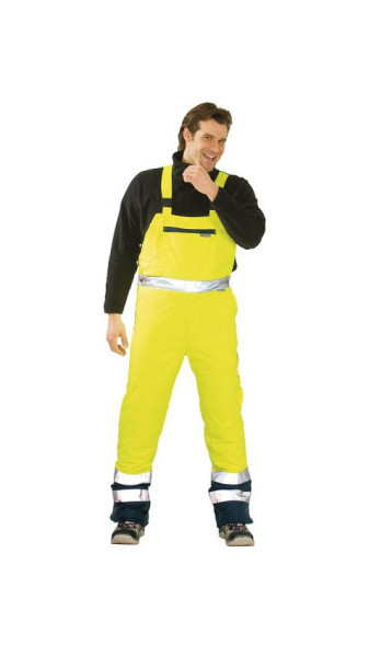 Planam Warnschutz Winterlatzhose, gelb/marine, Größe S, 2087044
