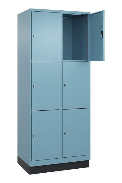 C+P Schließfachschrank Evolo PLUS, mit Sockel, 6 Fächer, 1950x800x500mm, 0010/00, 049020-223 S10021