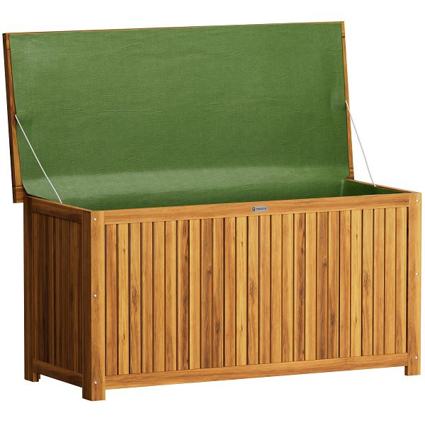 casaria Gartenbox Akazienholz 115x50x59cm mit Innenplane wetterfest 205L, 101835