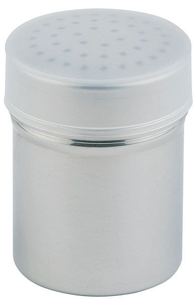 APS Streuer, grob, Ø 5,5 cm, Höhe: 7,5 cm, Behälter aus Edelstahl, Staubdeckel aus PP, mit circa Ø 2,5 mm Löcher, 00778
