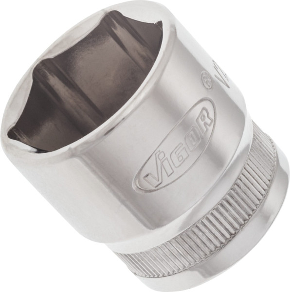 VIGOR Steckschlüsseleinsatz, Vierkant hohl 10 mm (3/8 Zoll), Außen-Sechskant Profil, 21 mm, V2263N