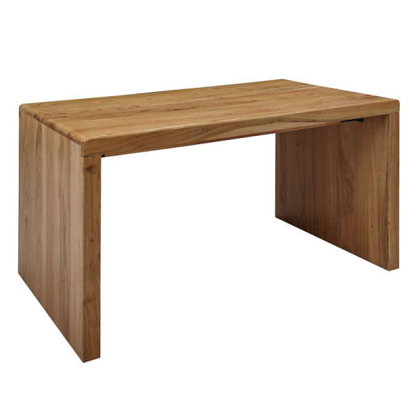 Wohnling Schreibtisch BOHA Massivholz Akazie 160 cm breit Echtholz Design Ablage Landhaus-Stil, WL1.469