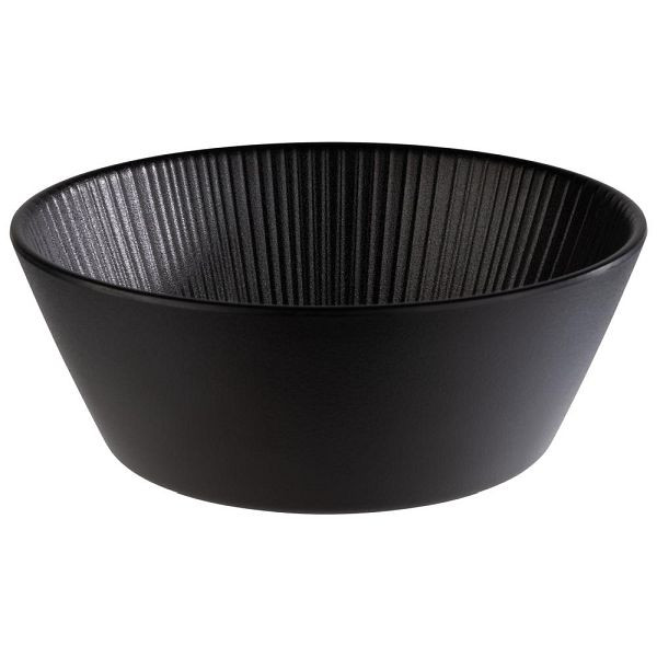 APS Schale -NERO- in schwarz, Ø 20,5 cm, Höhe: 7,5 cm, 1,2 Liter, 85273