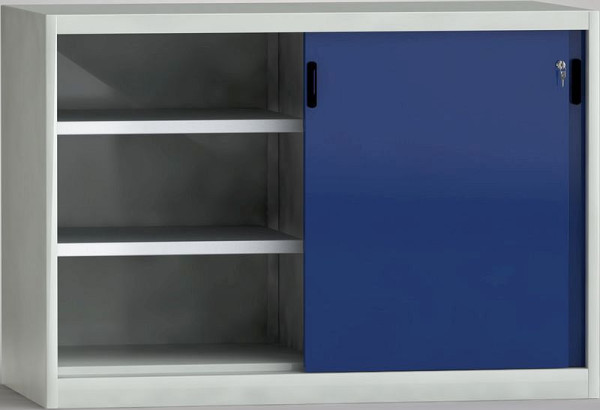 KLW Schiebetürschrank 1000 x 1500 x 815 mm mit abschliessbaren Schiebetüren, Trennwand, mit 4 Fachböden, 7SS-ST1000XTB-005MPB