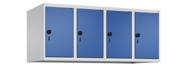 C+P Schrankaufsatz Classic PLUS, Aufsatzschrank, 7035/5010, Drehriegel, 500x1200x500mm, 4 Abteile, 080090-40 S10003