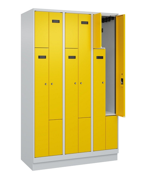 C+P Z-Spind Evolo PLUS, Sockel, 6 Fächer, 1950x1200x500mm, 7035/1023, Zylinderschloss, 049023-326 S10028