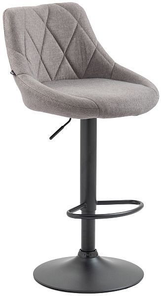 CLP Barhocker Lazio Stoff schwarz, grau, 321776, 4251756486785