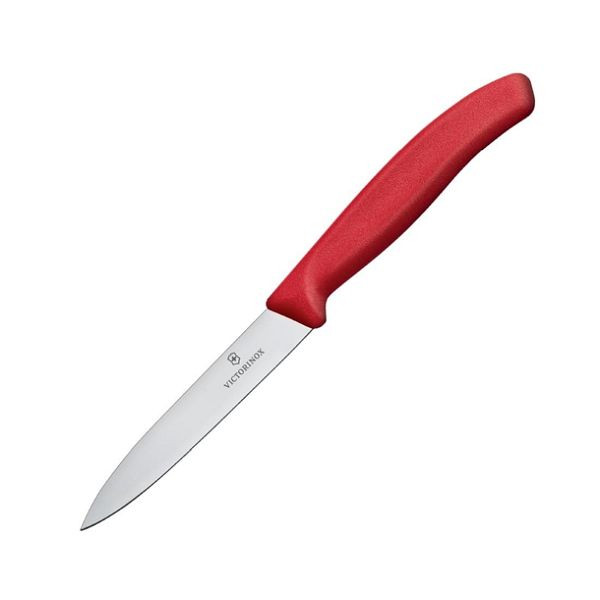 Victorinox Schälmesser Spitz 10cm Rot, Swiss Classic, CX750