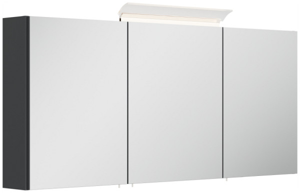 Posseik Spiegelschrank 140cm inkl. Design LED-Lampe und Glasböden grafit, PSPS140CM1000003DE