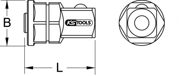 KS Tools GEARplus Stecknuss-Adapter, 1/4"x3/8", 503.4263