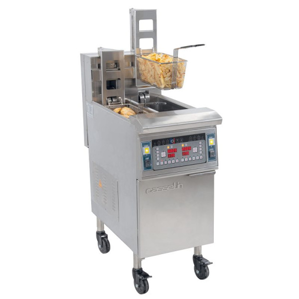 Casselin Elektrische Friteuse mit automatischem Heber und Filterung 2 x 12 Liter 17kW, CFPRAF212