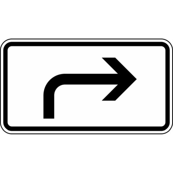 Stein HGS Vorankündigung, rechtsweisend Nr. 1000-21, 750 x 412 mm, Alform, RA2, 1000-21-322