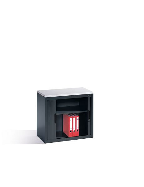 C+P Rollladenschrank Omnispace, H720xB800xT420mm, Farbe: Schwarzgrau, Griffmulde, 1 OH, 3251-00 S10070