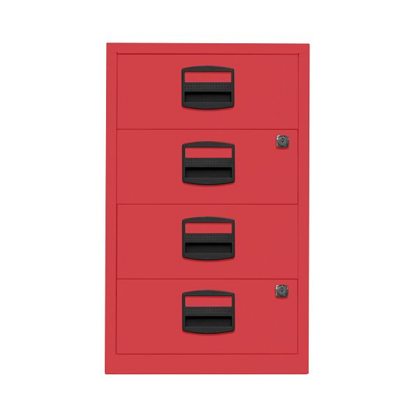 Bisley Home Beistellschrank PFA, 4 Universalschubladen, 670 kardinalrot, PFA4S670