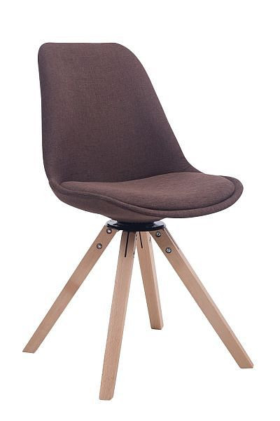 CLP Besucherstuhl Troyes Drehbar Natura Stoff Square, braun, 151856703