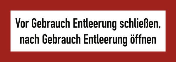 Moedel Anweisung für Wandhydrant, Folie, 210x74 mm, 57540