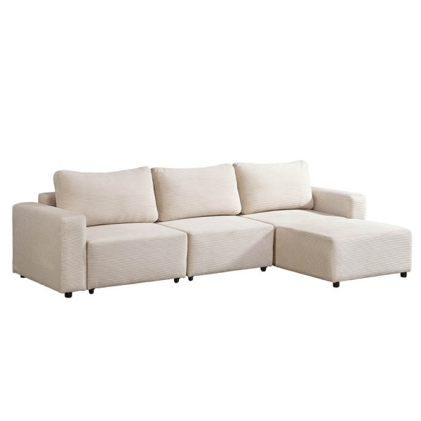 HOME DELUXE Modulares Schlafsofa VINA Beige XXL, 61760, 4058166324719