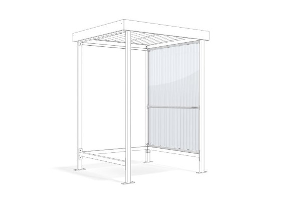 WSM Seitenwand für Jena verzinkt Well-Polycarbonat, 102100285