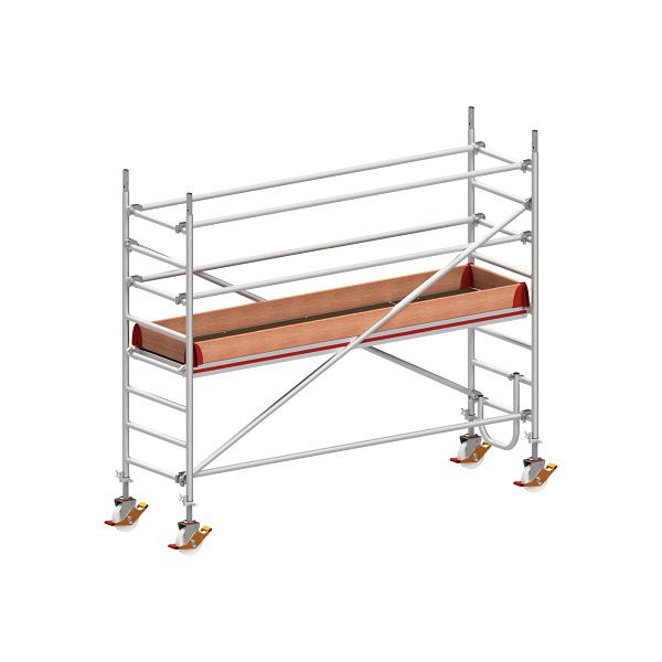 HYMER Fahrgerüst nach DIN EN 1004 mit Comfortaufbau, Rahmenteilbreite 0,80 m, Bühnenlänge 2,95 m, Reichhöhe 3,40 m, 837103