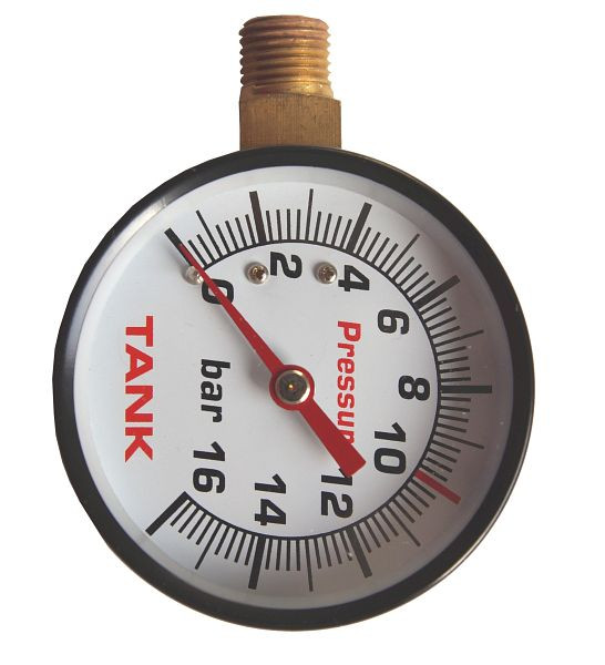 AEROTEC Manometer 16 bar 63 mm - 1/4 Zoll AG links, 9052070-PS