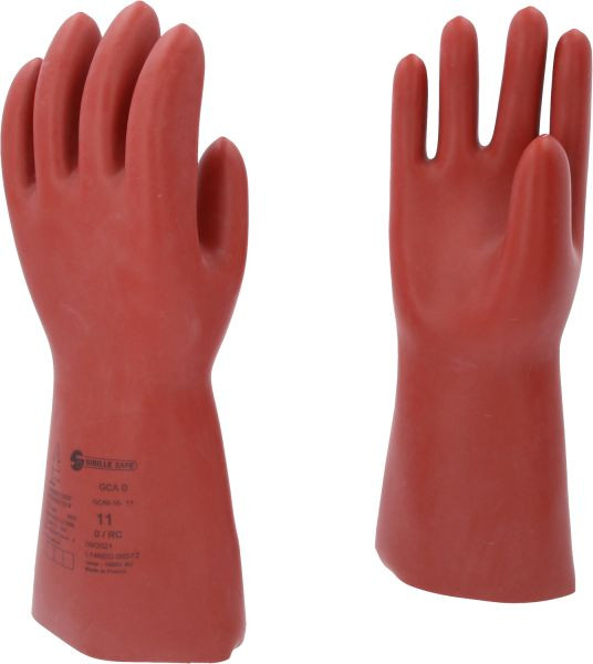 KS Tools Elektriker-Schutzhandschuh mit mechanischen und thermischen Schutz, Größe 11, Klasse 0, rot, Länge: 360 mm, 117.0088