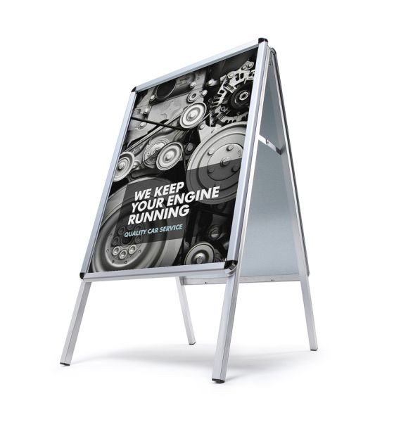 Showdown Displays Kundenstopper 70x100 wetterfest (Rundecken - 32 mm), ZP70x100R32MEWR