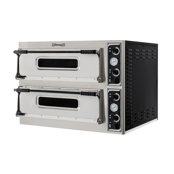 Casselin Elektrischer Pizzaofen 2x4 Pizzen 35cm, CFRPE2435