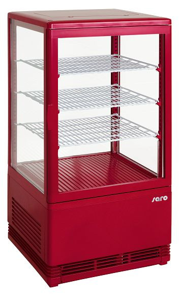 Saro Mini-Umluftkühlvitrine Modell SC 70 rot, 330-10031