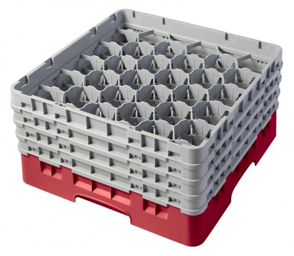 Cambro Spülkorb mit 30 Fächer Camrack® 21,5 cm Rot, 30S800163