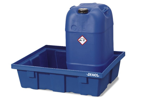 DENIOS Kleingebindewanne aus Polyethylen (PE), 60 Liter Auffangvolumen, 328341