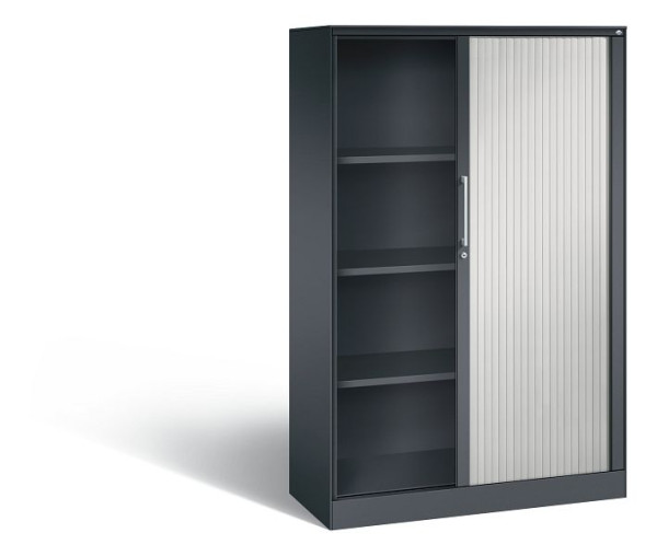 C+P Rollladenschrank Asisto, H1639xB1000xT435mm, Farbe: Schwarzgrau / Lichtgrau, Bügelgriff, 4 OH, 143012-000 S10064