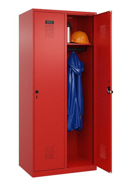 C+P Spind Evolo PLUS, 2 Abteile, 1850x800x500mm, 3020/3020, Verschluss Drehriegel, Ablageböden 2, 049000-22 S10025