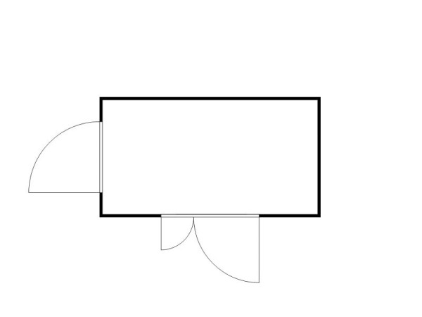 FLADAFI Materialcontainer MC 1400, verzinkt, zerlegt, ohne Boden, Doppelflügeltür (asymmetrisch) auf der 4 m Seite und Einflügeltür, F14210710-F911