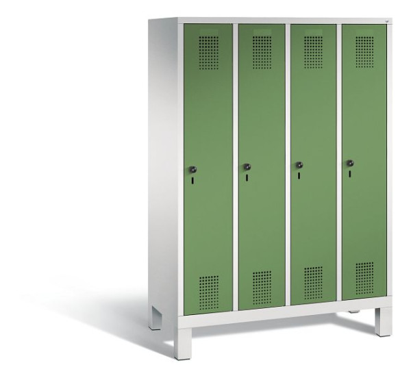 C+P Spind Evolo, 4 Abteile, H1650xB1190xT500 mm, Grau/Resedagrün, 480106-40 S10035