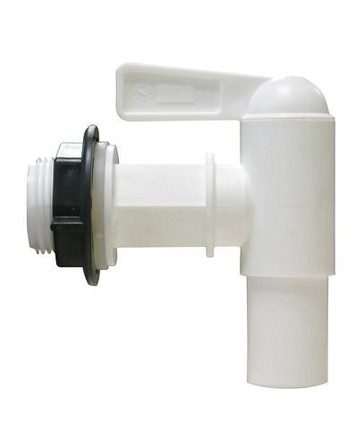 DENIOS Fasshahn aus Polypropylen (PP), 3/4'' Gewinde, weiß, 265463