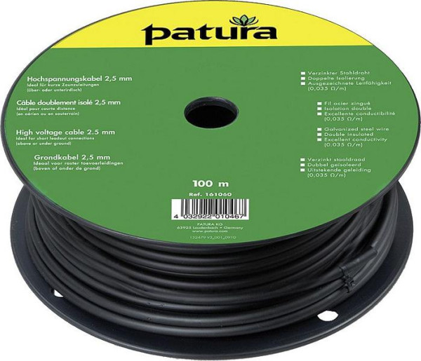 Patura Hochspannungs-Elektrozaunkabel 2,5 mm, 200 m Rolle, 161070