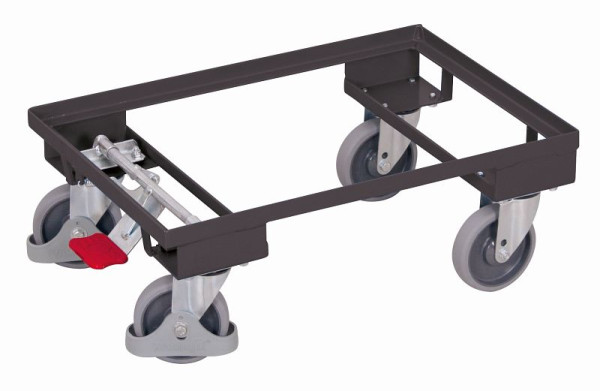 VARIOfit Euro-System-Roller, Ladefläche: 605 x 410 mm, RAL 7016 anthrazitgrau, Ladehöhe: 210 mm, sw-410.063/AG