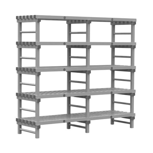 REA Grey Euro-Regal 1800(L)x600(T)x1850(H)mm mit 5 Ständern, 308.294