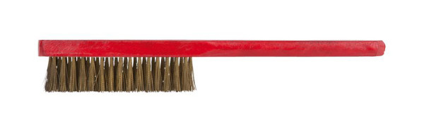 KS Tools BRONZEplus Handbürste, Zinnbronzedraht, gewellt,3 Reihen, 963.9584