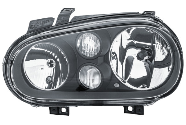 HELLA DE/FF/Halogen-Hauptscheinwerfer, für u.a. VW Golf IV (1J1), ECE, für Rechtsverkehr, links, 1EL 007 700-151