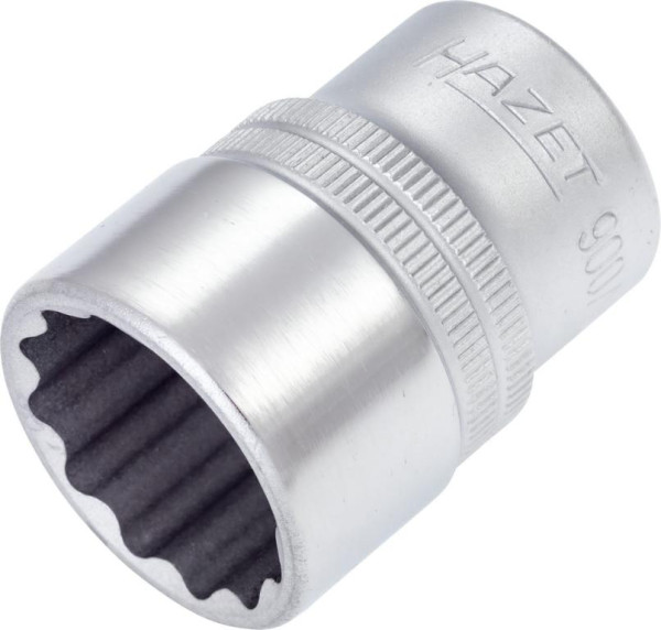 Hazet Steckschlüsseleinsatz, Doppelsechskant, Vierkant hohl 12,5 mm (1/2 Zoll), Außen-Doppel-Sechskant-Tractionsprofil, 7/8 ", 900AZ-7/8