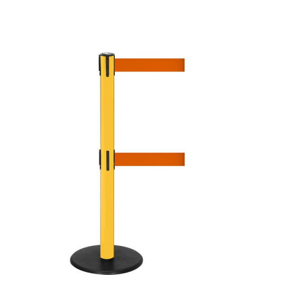 Stein HGS Personenleitsystem -P-Line Duo-, gelb, orange, mit Gurtendstück (Standard), Gurtlänge: 2 x 4 m, 14153-1502