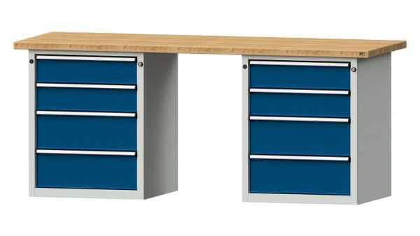 ANKE Werkbänke Kombiwerkbank, Modell 840 V, 2000 x 700 x 840 mm, RAL 7035/5010, BMP 40 mm, 415.096