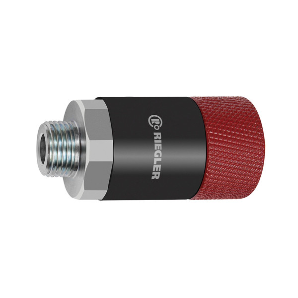 Riegler Dreh-Sicherheitskupplung NW 11, ISO 6150 C, Stahl, G 3/8 AG, 141779