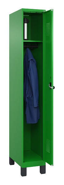 C+P Spind Evolo PLUS, mit Füßen, 1 Abteil, 1950x300x500mm, 6037/6037, Verschluss Drehriegel, Ablageböden 1, 049010-10 S10027